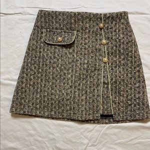 Tweed Skort with pearl buttons